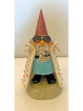 Travelocity The Roaming Gnome 2007 Elvis Las Vegas Collectible Figurine Rare